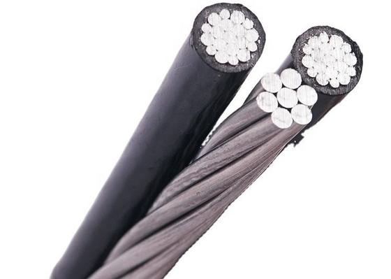 cable de descenso de arriba triple del servicio de arriba del alambre de la envoltura del PVC 1kv