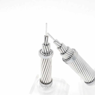 Cable ACSR Revestimiento a prueba de óxido Aluminio conductor Acero reforzado de uso pesado para uso industrial