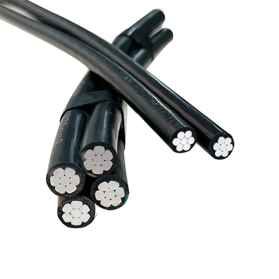 Bajo voltaje 0.6/1kv XLPE/PVC Conector de aire aislado Especificación Cable ABC de cable aéreo multicore