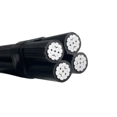 Cable de alimentación de baja tensión aéreo Conductor de aluminio XLPE PE LDPE PVC Cable ABC aislado Cable dúplex, tríplex, cuádruplex