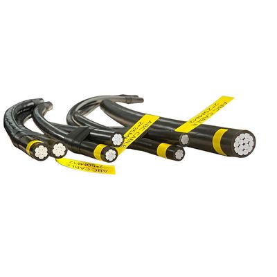 Cable de alimentación de baja tensión aéreo Conductor de aluminio XLPE PE LDPE PVC Cable ABC aislado Cable dúplex, tríplex, cuádruplex