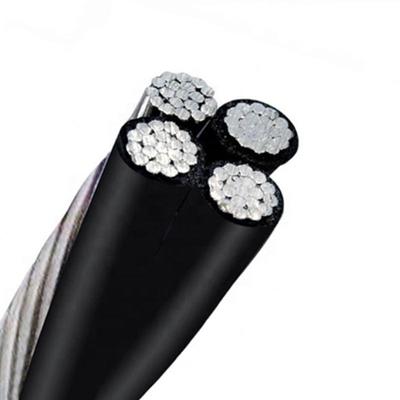 Cable ABC con conductor de aluminio, XLPE, PE, LDPE, PVC, aislado, para tendido aéreo, dúplex, tríplex, cuádruplex, cable de acometida 4x70mm2 50mm2