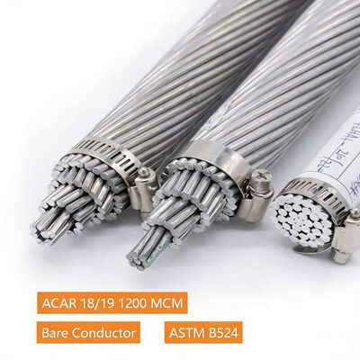 Precio de fábrica ACAR Conductor desnudo aleación de aluminio conductor reforzado para línea de transmisión aérea 18/19 1200 MCM 750MCM ASTM