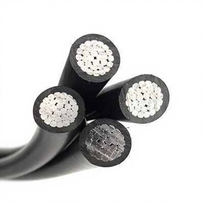 LV ABC Cable de conexión aérea de baja tensión de aluminio / aleación de aluminio núcleo 0.6/1kV Instalación aérea personalizable