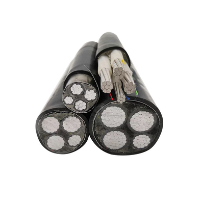 Cables de energía aéreos aislados de aleación de aluminio con cables de alto rendimiento de PVC para transmisión de energía