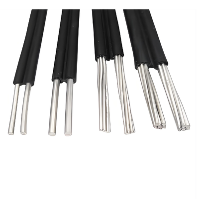 Cables aislados de baja tensión de cobre XLPE de dos núcleos IP67 de 0.6/1kV para uso aéreo y subterráneo