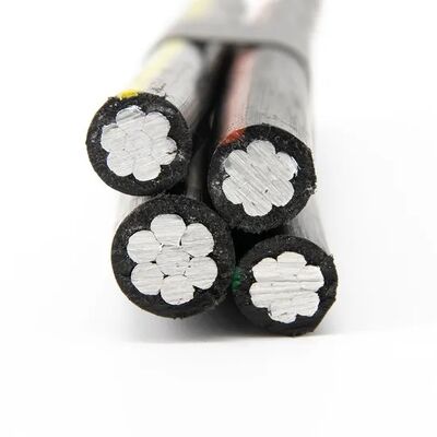 0.6/1kv Conductor de aluminio aéreo Cables eléctricos aislados XLPE Cuádruplex Dúplex Triplex Caída de servicio Cable eléctrico Cable ABC