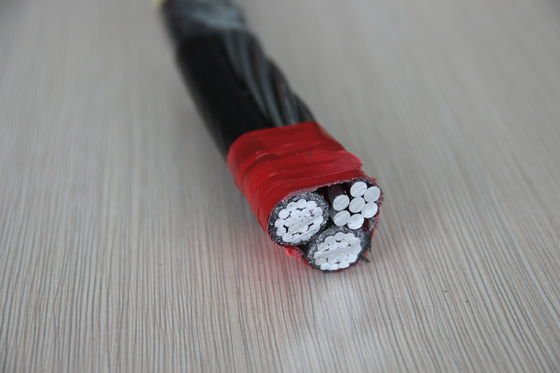Conductor de aluminio Cable 2*6AWG 1*6AWG del paquete aéreo de ABC del conductor de ASTM AAC