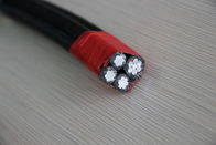 voltaje de aluminio liado aéreo de Insulated Pvc Low del conductor del cable 0.6/1kv