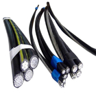 Aluminio aéreo del cable del paquete del LDPE del cable a dos caras XLPE de 6AWG 4AWG 2AWG ABC