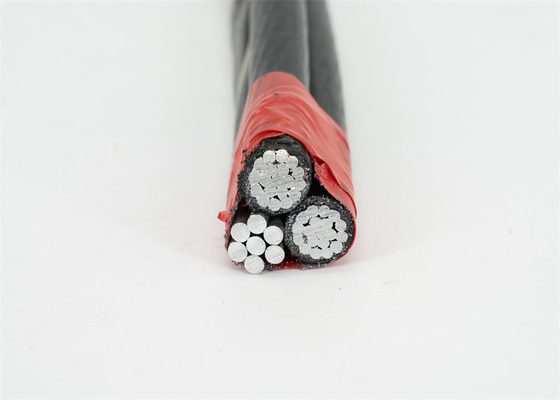 Descenso Quadruplex triple del servicio de ABC del paquete del cable ASTM del duplex aéreo de aluminio del estándar