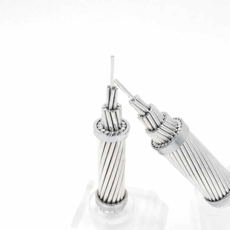 Cable ACSR Revestimiento a prueba de óxido Aluminio conductor Acero reforzado de uso pesado para uso industrial