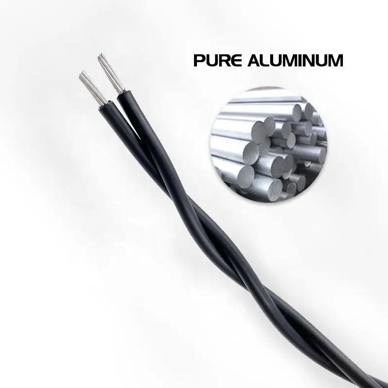 Tela flexible 2*16 4*25mm2 Cables de aire trenzado ABC de aluminio de cables redondos de PVC XLPE Cables aislados