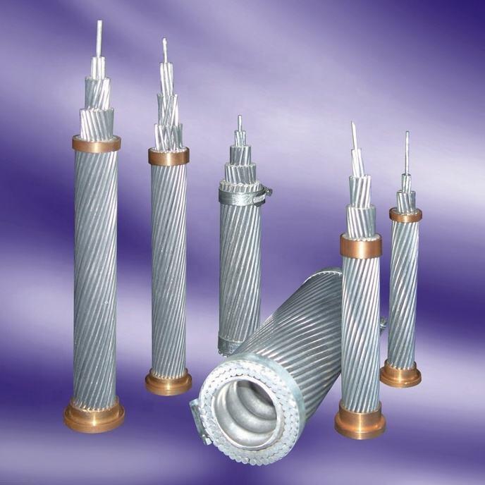 AACSR conductor (aluminio aleación conductor acero reforzado) aleación sobrecargada conductor desnudo conductor personalizado para regiones montañosas escarpadas