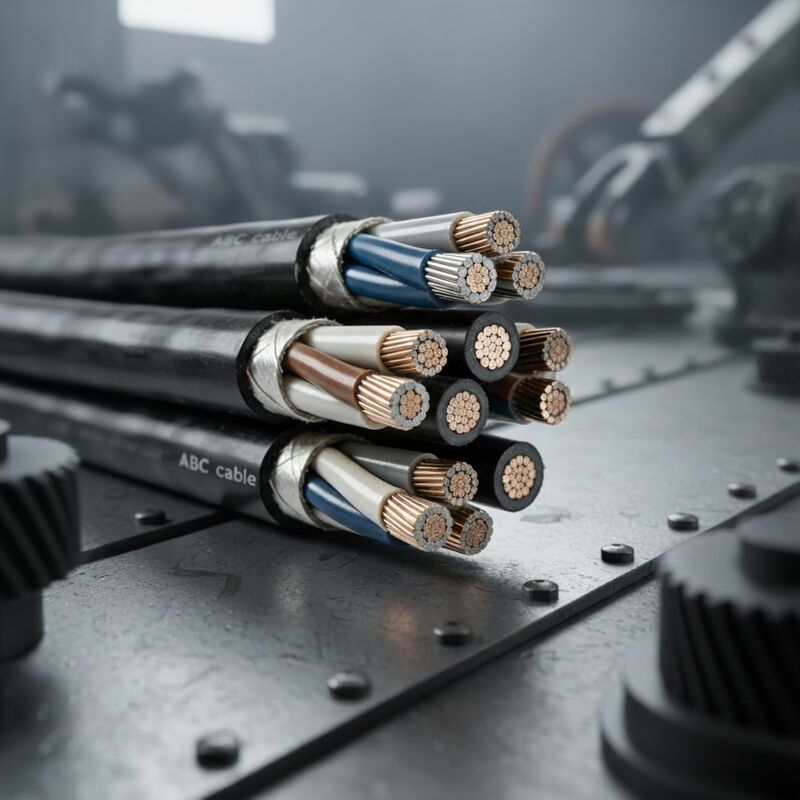 Paquete de cables aéreos ABC: cable eléctrico de 16 mm² a 120 mm², distribución aérea de bajo voltaje