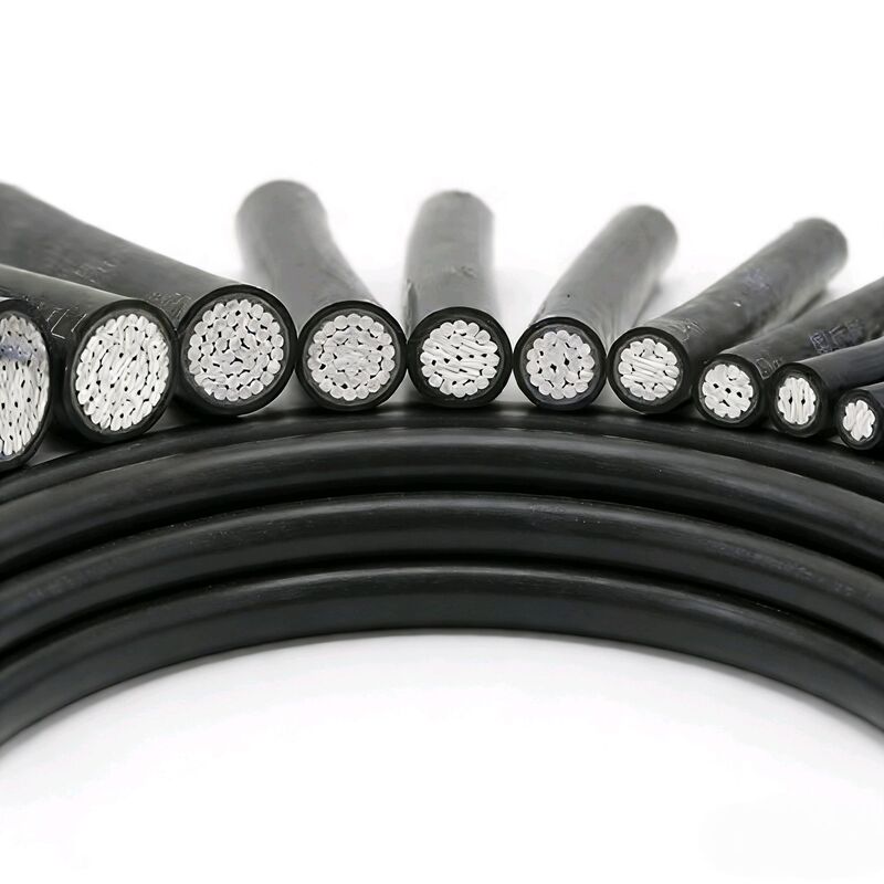 LV ABC Cable de conexión aérea de baja tensión de aluminio / aleación de aluminio núcleo 0.6/1kV Instalación aérea personalizable