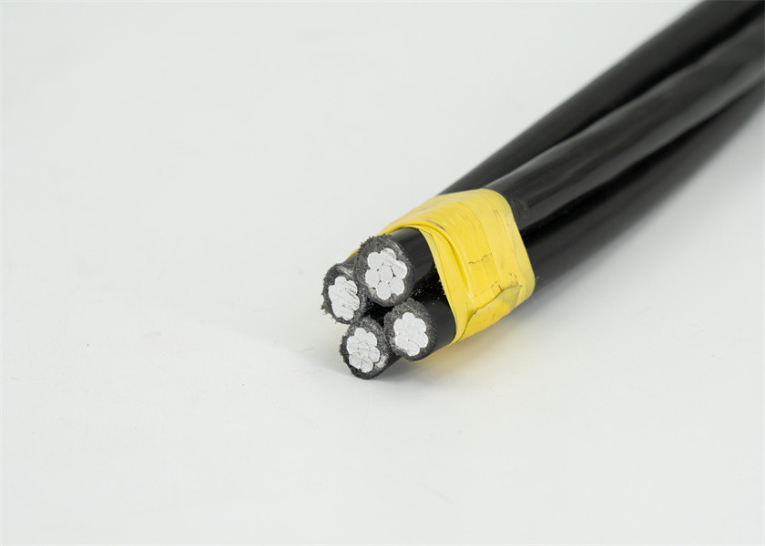 Cable eléctrico estándar de ABC del cable de descenso del servicio de 4*25 ASTM