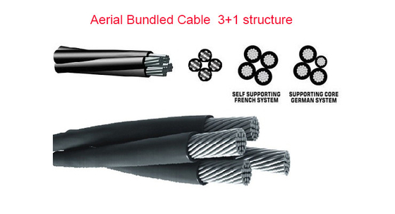 3+1 Cable de conductor de paquete aéreo autoportante en la línea de transmisión aérea