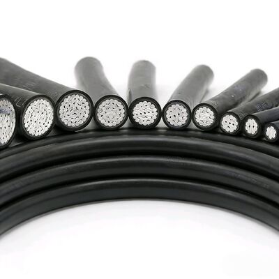 LV ABC Cable de conexión aérea de baja tensión de aluminio / aleación de aluminio núcleo 0.6/1kV Instalación aérea personalizable