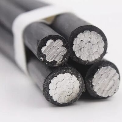 Línea eléctrica aislada por cable aéreo ABC para distribución segura Resistente a la intemperie