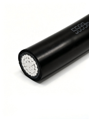 Cable aéreo de conductor de aluminio de un núcleo de voltaje medio (MV) XLPE/PVC/PE aislamiento 10 KV potencia eléctrica