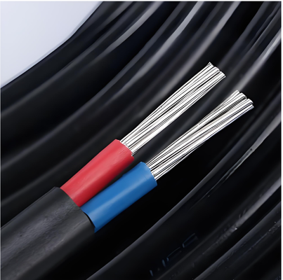 Cables aislados de baja tensión de cobre XLPE de dos núcleos IP67 de 0.6/1kV para uso aéreo y subterráneo