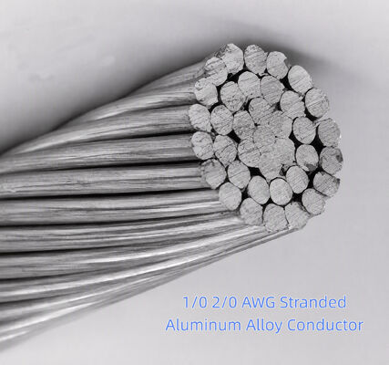 1/0 2/0 AWG Conductor de aleación de aluminio en hebras Cable Conductor desnudo AAC/ACSR/ABC/AAAC Alambre eléctrico de aluminio