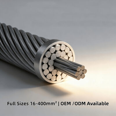 Conductor ACSR 16  400 mm2   Cable aéreo de línea eléctrica reforzada de acero desnudo de aluminio para transmisión y distribución
