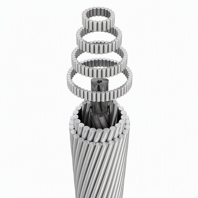 ACSR Conductor desnudo 25/4 Conductor de aluminio alambre reforzado de acero para líneas eléctricas aéreas
